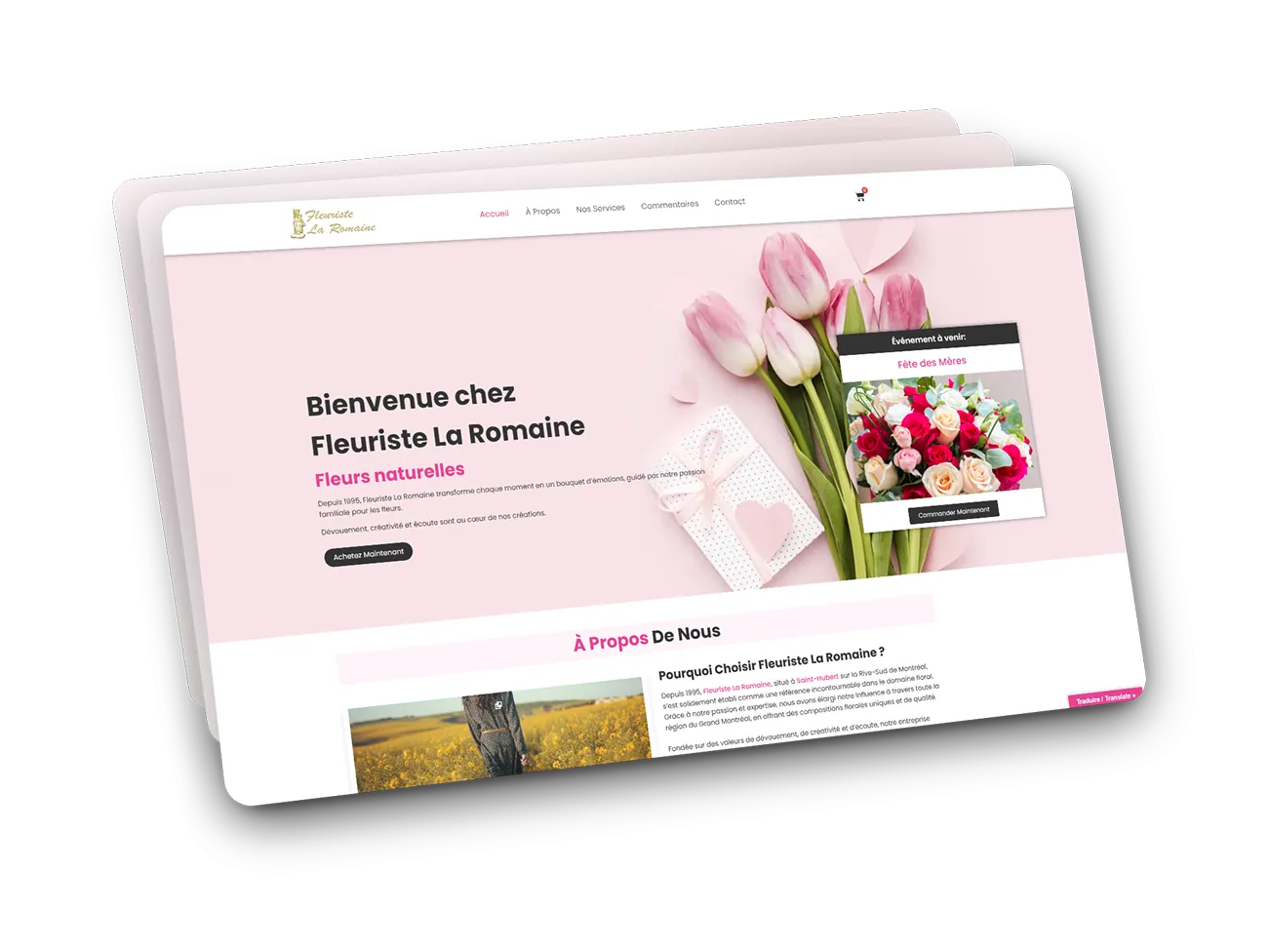 Refonte Compleète E-Commerce & SEO — Fleuriste La Romaine